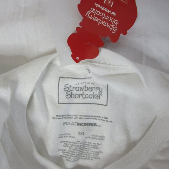 Strawberry Shortcake T Shirt Pink Kitty Graphic Tee Plus Size XXL White NWT - Picture 4 of 8